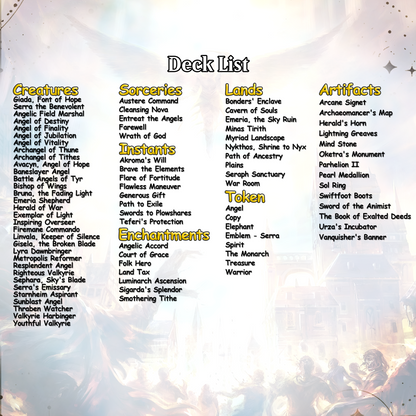 Heaven’s Wrath – Giada’s Space Nun Angel Crusade | Custom EDH Commander Deck