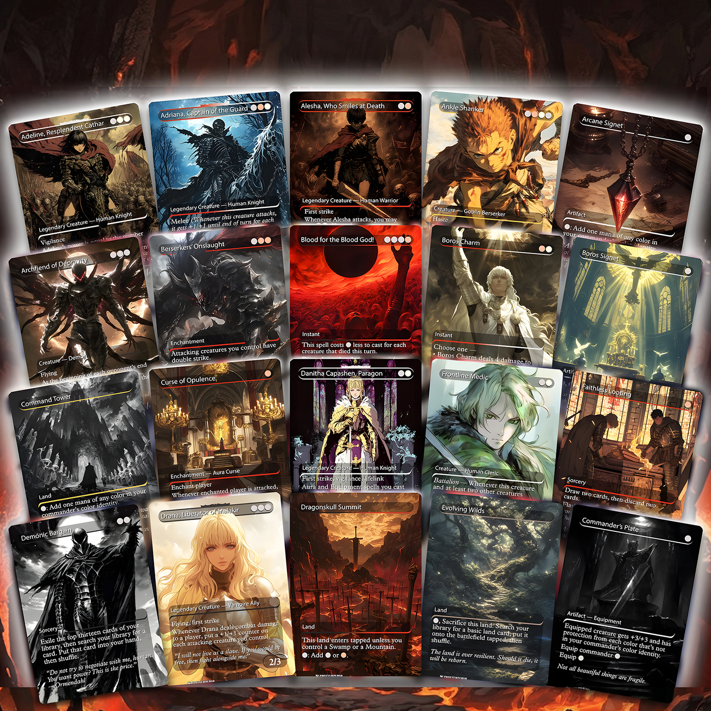 Berserk Fan Deck – Isshin Commander Deck - Anime Proxy – EDH 100+ Cards – Custom Fan Deck
