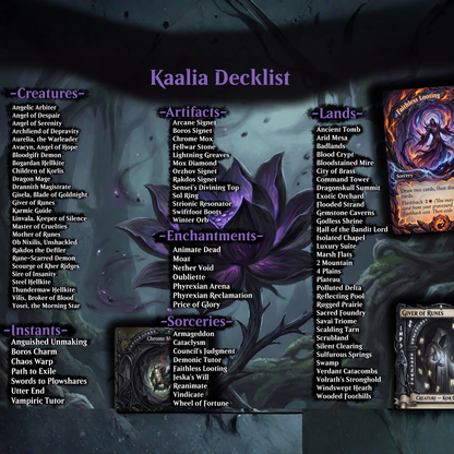 Angels Demons and Dragons Theme / Kaalia of the Vast Commander Deck / Premium Paper Proxy Deck / 100 cards + tokens / Angel Demon Dragon Tribal Bracket 4 EDH Magic Deck