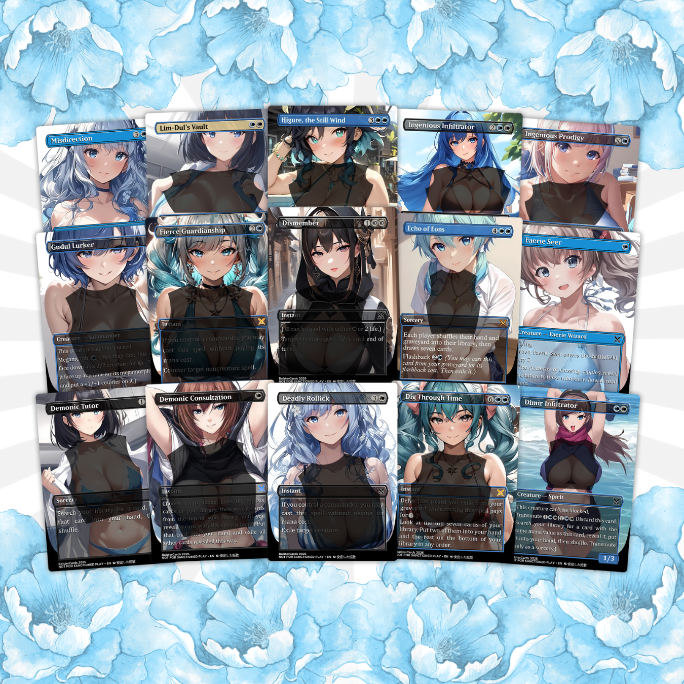 Yuriko, the Tiger's Shadow Anime Waifu Proxy Custom Card TCG Foil/NonFoil Mature Gorgeous Anime Art For EDH Commander Gift For Him/Her
