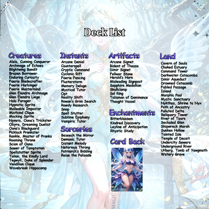 Alela Faeries Anime Waifu Proxy Commander Deck Special Edition Custom EDH Deck English High Quality Cards