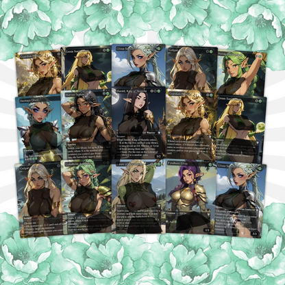 Lathril Blade of the Elves EDH Anime Style Waifu Proxy Deck Custom Proxy Elf Tribal Elves High Quality Cards, 120 Cards, 18 Sideboard Cards
