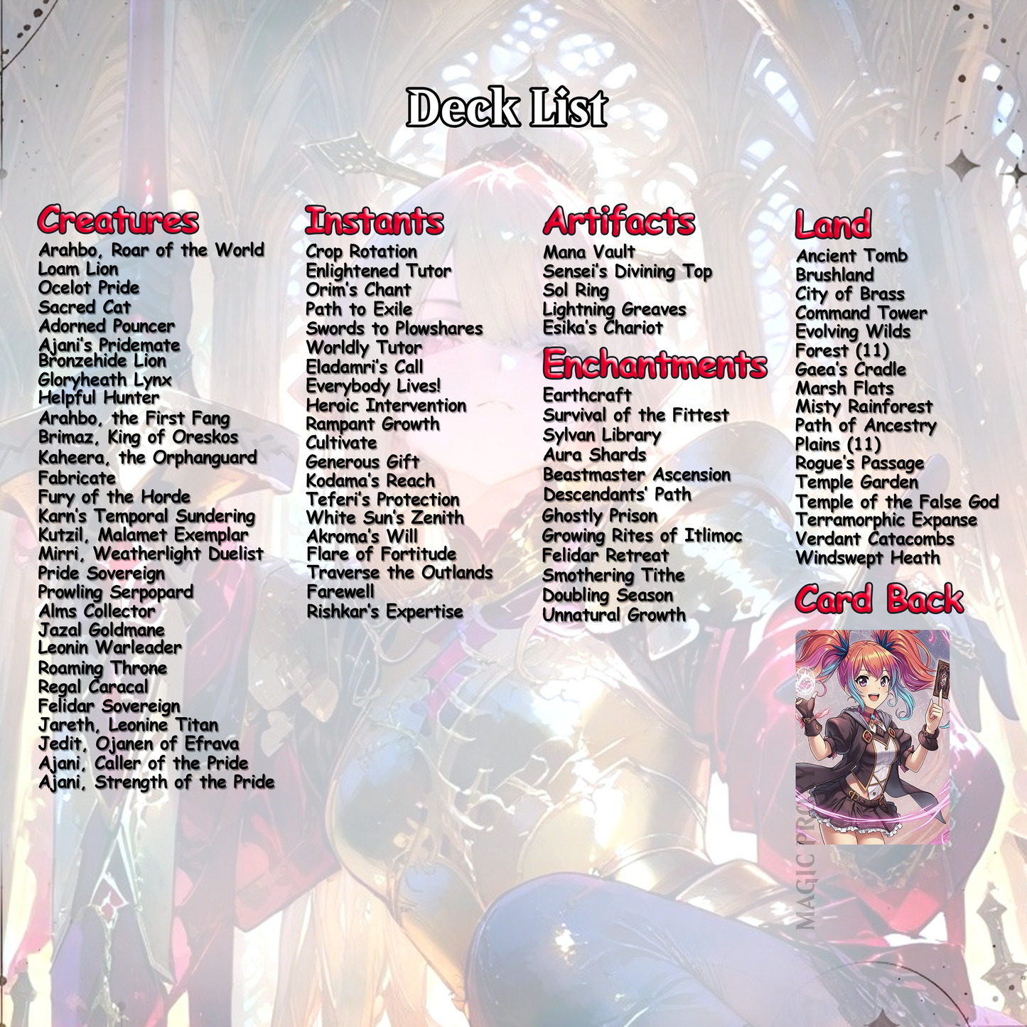 Arahbo, Roar of the World Anime Style Waifu Tribal Commander Deck Special Edition