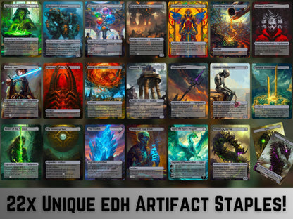 105 Card Commander Staples Super Mega Bundle - Gift - All 5xColors -Unique Full-art Custom Magic proxies-High Quality Cards for your decks!