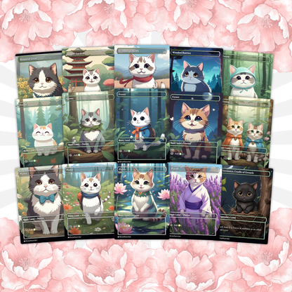 Arahbo Cat Tribal Proxy Commander Deck, 100 Cards + 14 Free Tokens | Cute Custom Full Art | MuraProxyArt