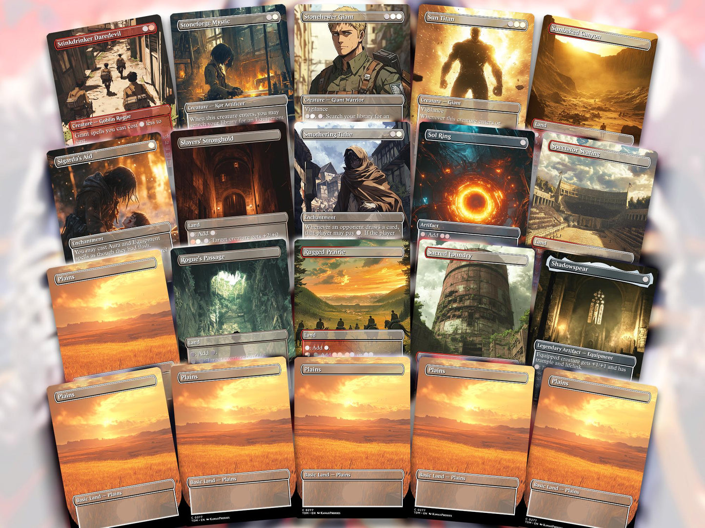 Attack on Titan MTG Deck - KALEMNE EDH Premium Custom Competitive 100+ Cards
