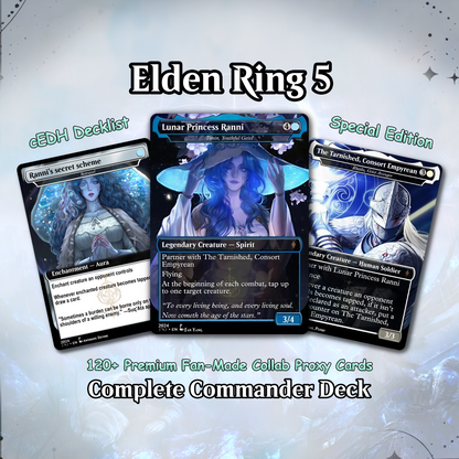 Elden Ring Commander | Dual-Commander Azorius Control Voltron | 100+ Custom Proxy Cards