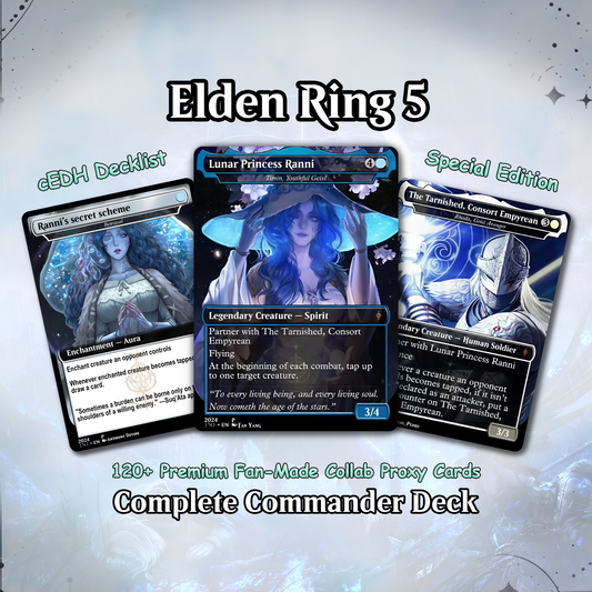 Elden Ring Commander | Dual-Commander Azorius Control Voltron | 100+ Custom Proxy Cards
