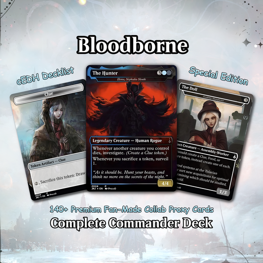 Bloodborne Themed Commander Deck Proxies, Aristocrat/Artifact Combo, 120+ Unique Cards, Quality Custom Card Proxy Replicas for Commander EDH