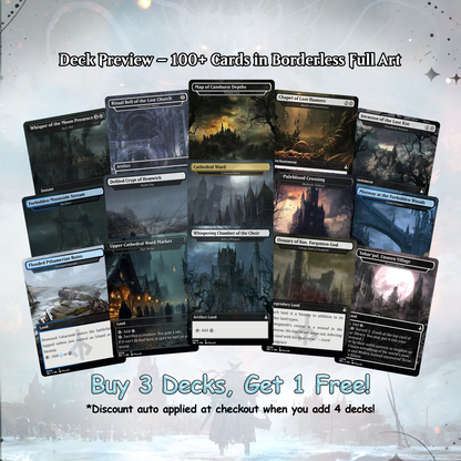 Bloodborne Themed Commander Deck Proxies, Aristocrat/Artifact Combo, 120+ Unique Cards, Quality Custom Card Proxy Replicas for Commander EDH