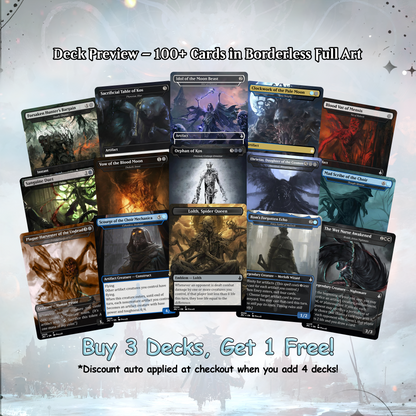 Bloodborne Themed Commander Deck Proxies, Aristocrat/Artifact Combo, 120+ Unique Cards, Quality Custom Card Proxy Replicas for Commander EDH