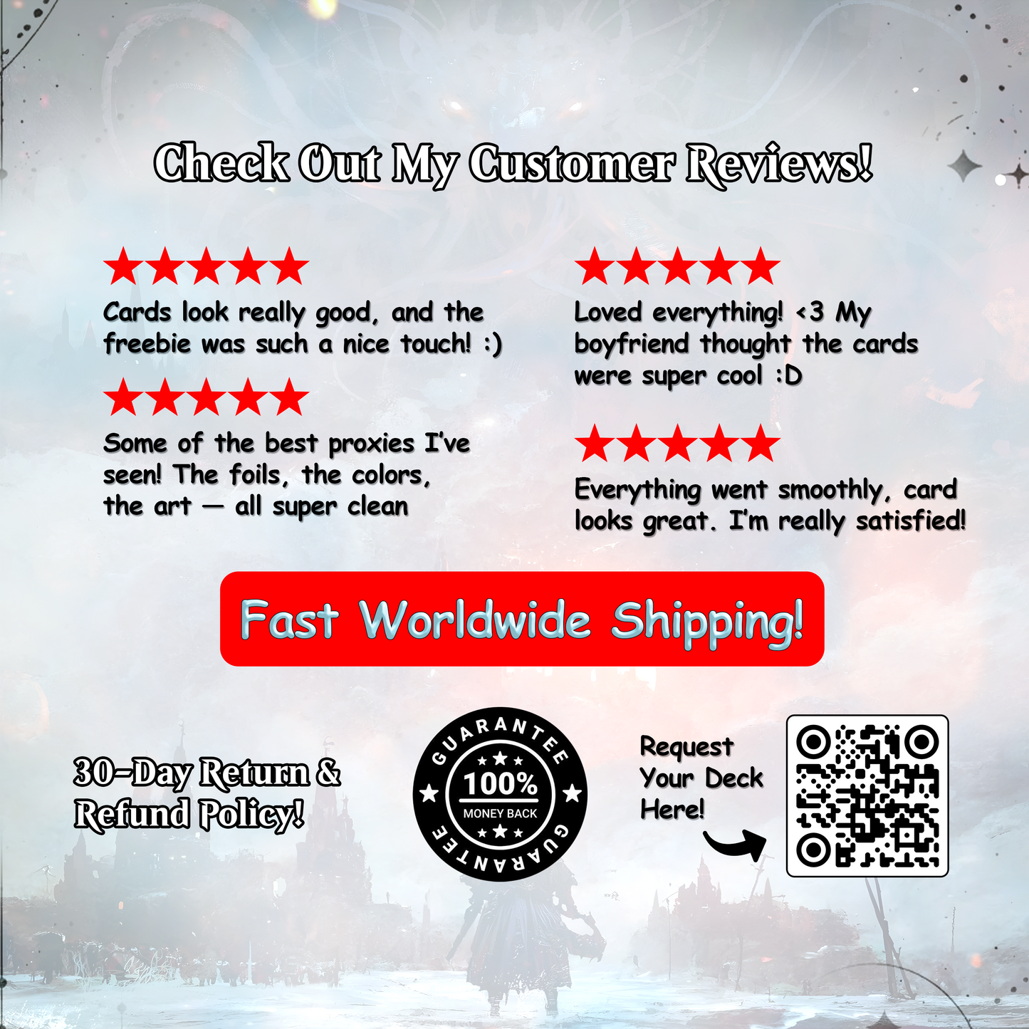 Bloodborne Themed Commander Deck Proxies, Aristocrat/Artifact Combo, 120+ Unique Cards, Quality Custom Card Proxy Replicas for Commander EDH