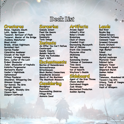 Bloodborne Themed Commander Deck Proxies, Aristocrat/Artifact Combo, 120+ Unique Cards, Quality Custom Card Proxy Replicas for Commander EDH