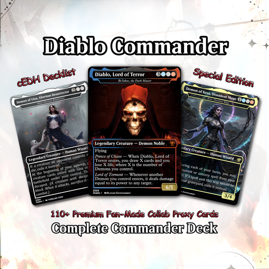 Diablo Themed Commander Deck Proxies, Demon Tribal/Reanimation, High Quality Custom Card Proxy