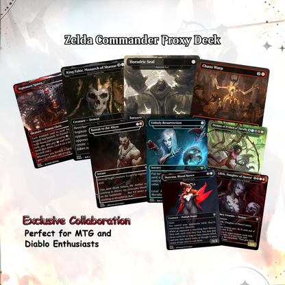 Diablo Themed Commander Deck Proxies, Demon Tribal/Reanimation, High Quality Custom Card Proxy