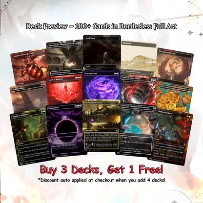 Diablo Themed Commander Deck Proxies, Demon Tribal/Reanimation, High Quality Custom Card Proxy