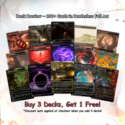 Diablo Themed Commander Deck Proxies, Demon Tribal/Reanimation, High Quality Custom Card Proxy