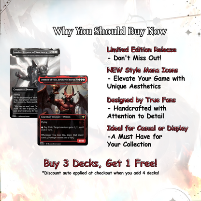 Diablo Themed Commander Deck Proxies, Demon Tribal/Reanimation, High Quality Custom Card Proxy
