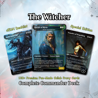 The Witcher Themed Commander Deck, Golgari Control/Death Triggers, 110+ cards EDH Deck Premium Quality Proxy