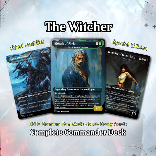 The Witcher Themed Commander Deck, Golgari Control/Death Triggers, 110+ cards EDH Deck Premium Quality Proxy