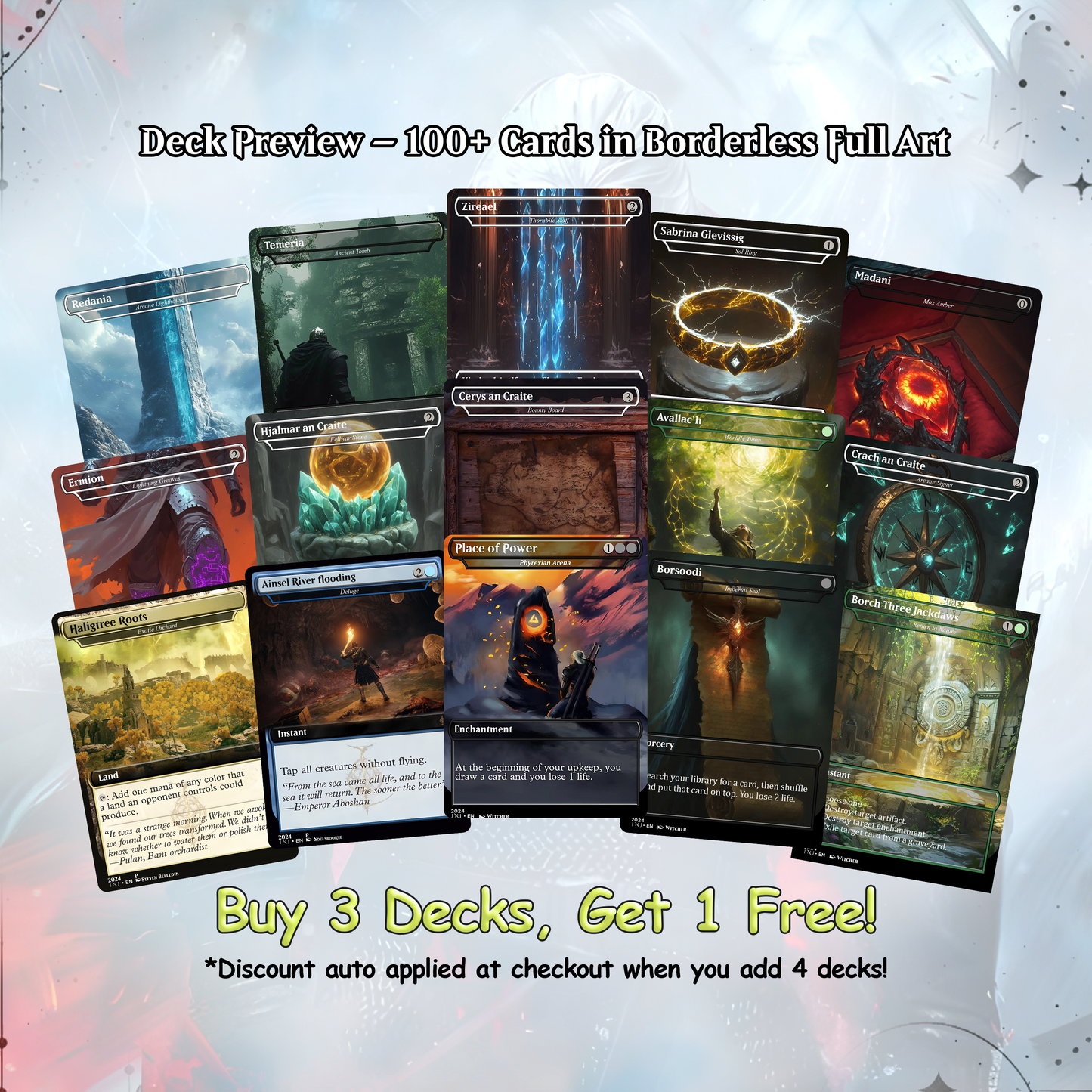 The Witcher Themed Commander Deck, Golgari Control/Death Triggers, 110+ cards EDH Deck Premium Quality Proxy