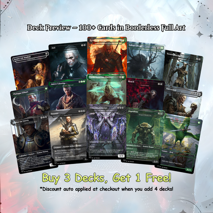 The Witcher Themed Commander Deck, Golgari Control/Death Triggers, 110+ cards EDH Deck Premium Quality Proxy