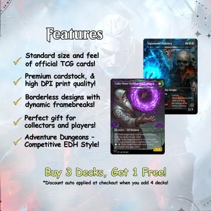 The Witcher Themed Commander Deck, Golgari Control/Death Triggers, 110+ cards EDH Deck Premium Quality Proxy