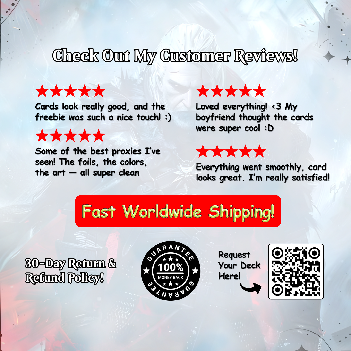 The Witcher Themed Commander Deck, Golgari Control/Death Triggers, 110+ cards EDH Deck Premium Quality Proxy