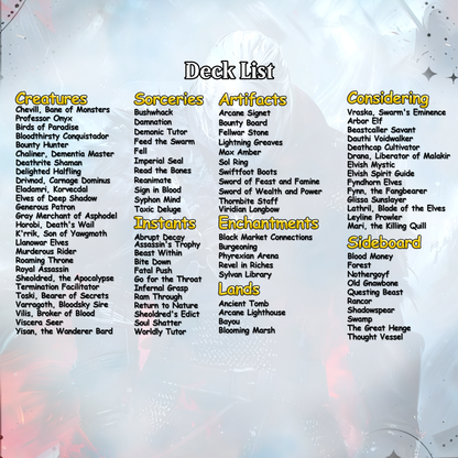 The Witcher Themed Commander Deck, Golgari Control/Death Triggers, 110+ cards EDH Deck Premium Quality Proxy