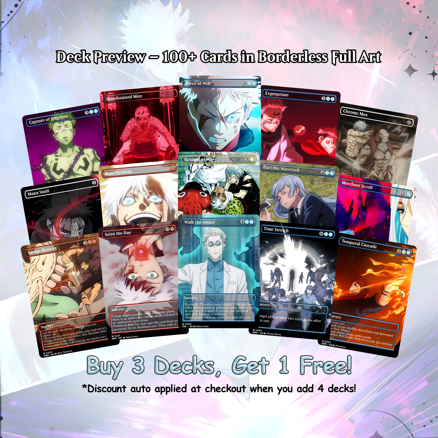 Jujutsu Kaisen EDH Commander Deck – Custom Anime-Inspired MTG Proxy Deck