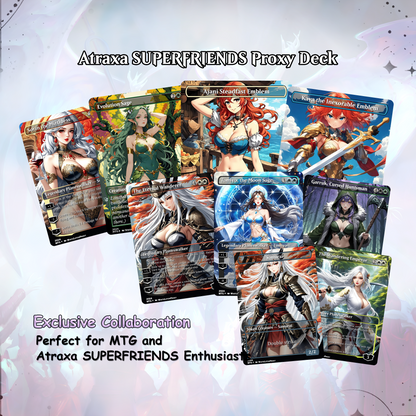 Atraxa SUPERFRIENDS Anime Waifu Proxy Commander Deck Custom Proxy EDH English High Quality Cards