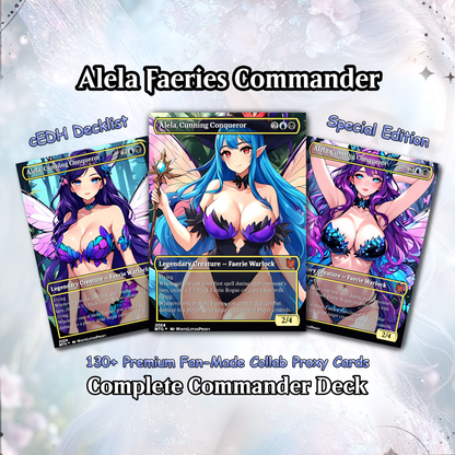 Alela Faeries Anime Waifu Proxy Commander Deck Special Edition Custom EDH Deck English High Quality Cards