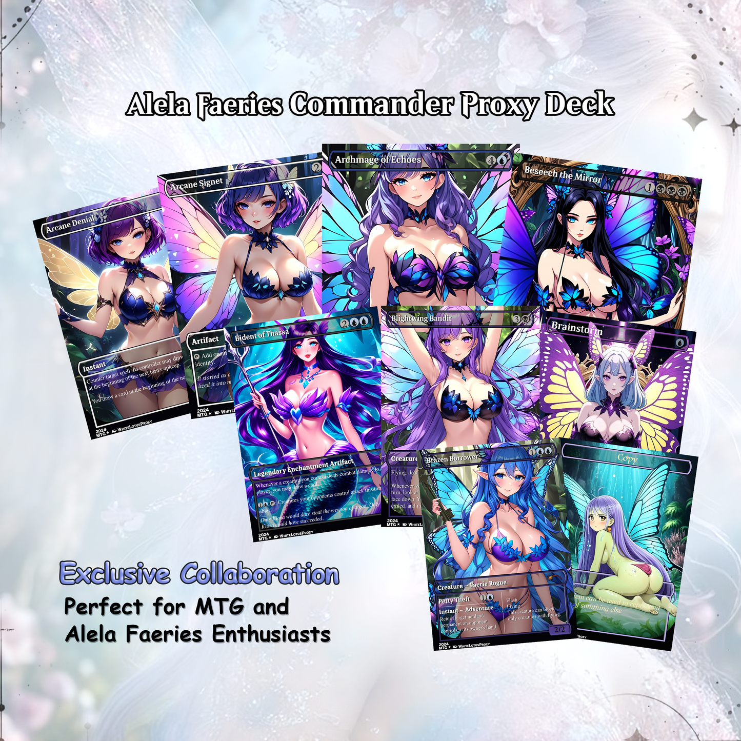 Alela Faeries Anime Waifu Proxy Commander Deck Special Edition Custom EDH Deck English High Quality Cards