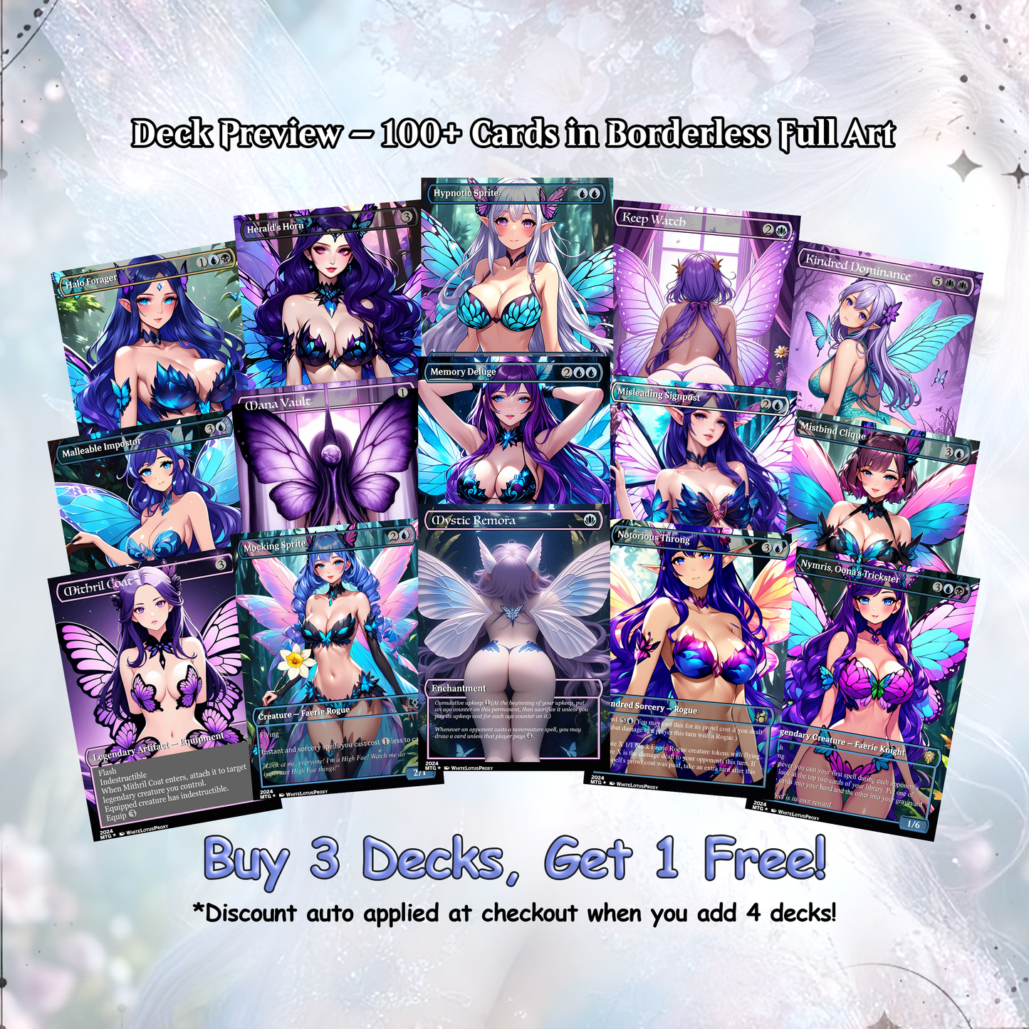 Alela Faeries Anime Waifu Proxy Commander Deck Special Edition Custom EDH Deck English High Quality Cards