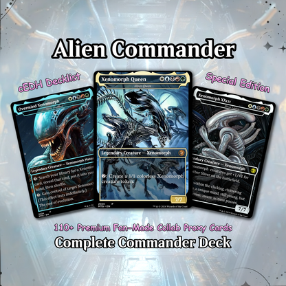 Alien Commander Deck • Alien Mtg Proxy Deck • Mtg Commander Deck • Custom MTG card • Magic The Gathering • Mtg Proxy Commander