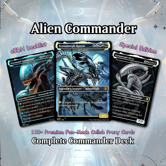 Alien Commander Deck • Alien Mtg Proxy Deck • Mtg Commander Deck • Custom MTG card • Magic The Gathering • Mtg Proxy Commander