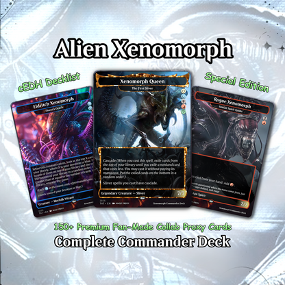 Alien Commander cEDH Deck - Alien Commander Magic Commander - Magic Proxy Deck with 170+ Unique Cards - Custom Cards MTG Proxy for Casual Play