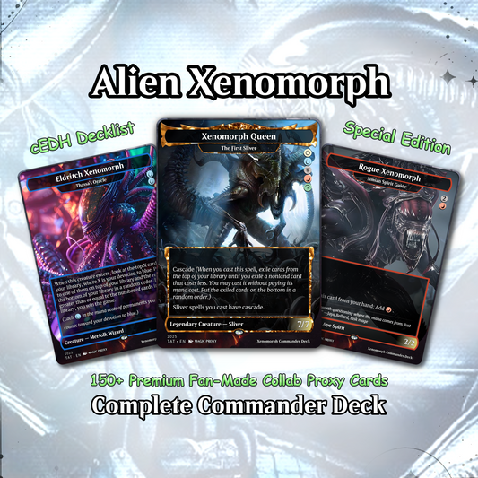 Alien Commander cEDH Deck - Alien Commander Magic Commander - Magic Proxy Deck with 170+ Unique Cards - Custom Cards MTG Proxy for Casual Play