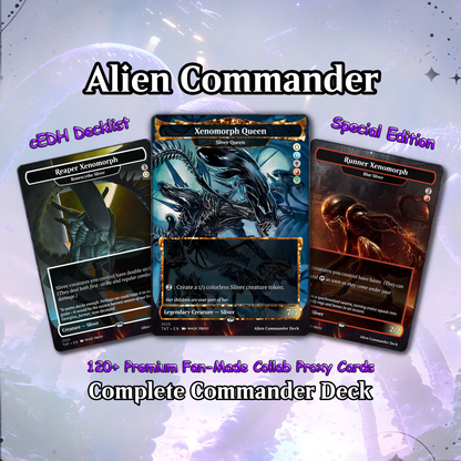 Alien Commander Deck • Alien Mtg Proxy Deck • Mtg Commander Deck • Custom MTG card • Magic The Gathering • Mtg Proxy Commander
