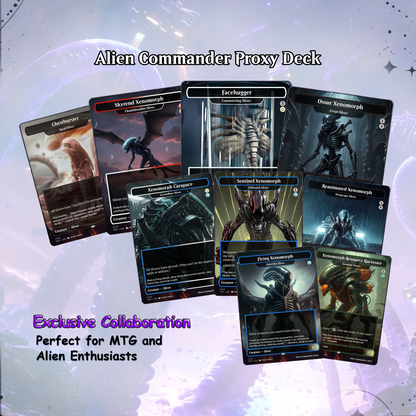 Alien Commander Deck • Alien Mtg Proxy Deck • Mtg Commander Deck • Custom MTG card • Magic The Gathering • Mtg Proxy Commander