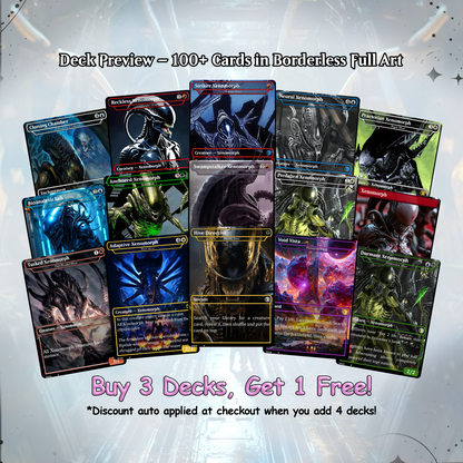 Alien Commander Deck • Alien Mtg Proxy Deck • Mtg Commander Deck • Custom MTG card • Magic The Gathering • Mtg Proxy Commander