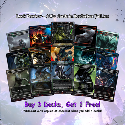 Alien Commander Deck • Alien Mtg Proxy Deck • Mtg Commander Deck • Custom MTG card • Magic The Gathering • Mtg Proxy Commander