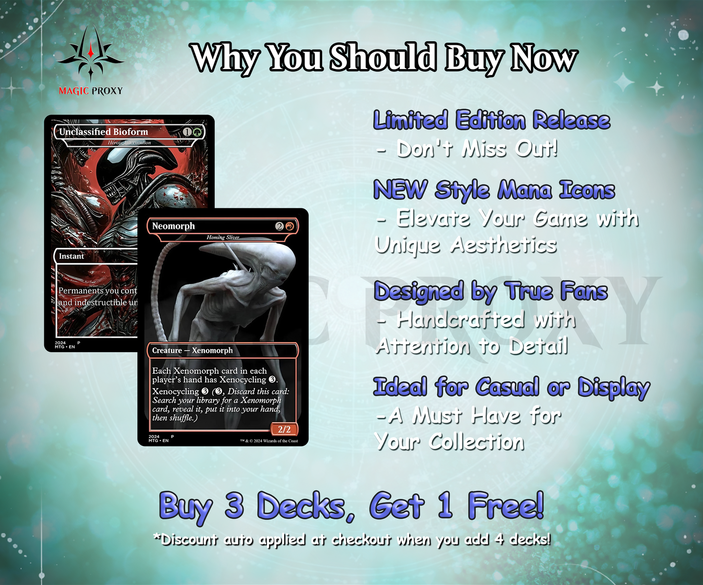 Alien Commander cEDH Deck - Alien Commander Magic Commander - Magic Proxy Deck with 170+ Unique Cards - Custom Cards MTG Proxy for Casual Play