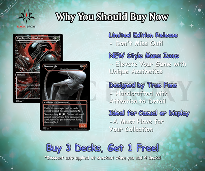 Alien Commander cEDH Deck - Alien Commander Magic Commander - Magic Proxy Deck with 170+ Unique Cards - Custom Cards MTG Proxy for Casual Play