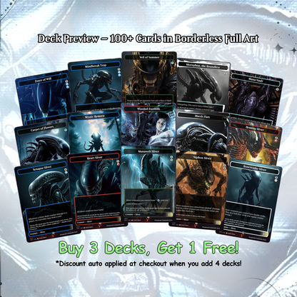 Alien Commander cEDH Deck - Alien Commander Magic Commander - Magic Proxy Deck with 170+ Unique Cards - Custom Cards MTG Proxy for Casual Play
