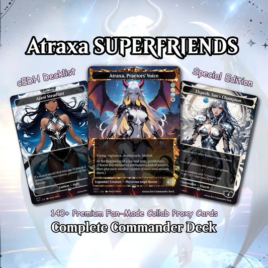 Atraxa SUPERFRIENDS Anime Waifu Proxy Commander Deck Custom Proxy EDH English High Quality Cards