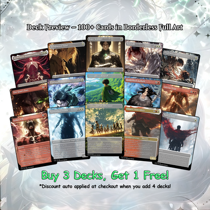 Attack on Titan MTG Deck - KALEMNE EDH Premium Custom Competitive 100+ Cards