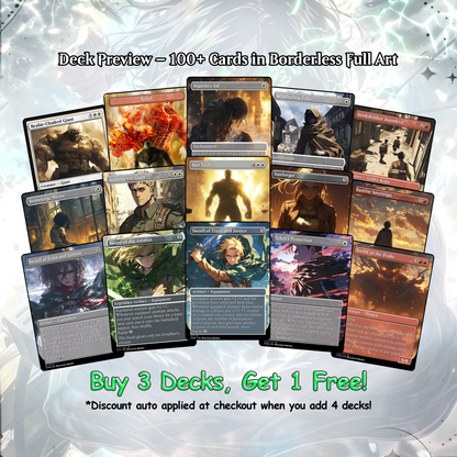 Attack on Titan MTG Deck - KALEMNE EDH Premium Custom Competitive 100+ Cards