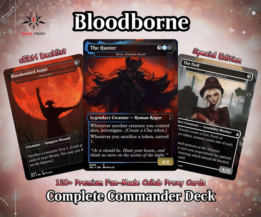 Bloodborne Commander cEDH Deck - Bloodborne Commander Magic Commander - Magic Proxy Deck with 150+ Unique Cards - Custom Cards MTG Proxy for Casual Play