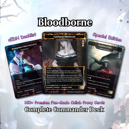 Bloodborne Commander cEDH Deck - Bloodborne Commander Magic Commander - Magic Proxy Deck with 150+ Unique Cards - Custom Cards MTG Proxy for Casual Play